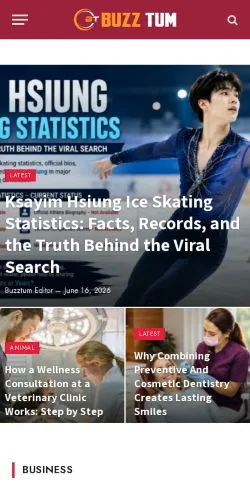 Anteprima del sito Buzztum, media di Stati Uniti per articoli sponsorizzati