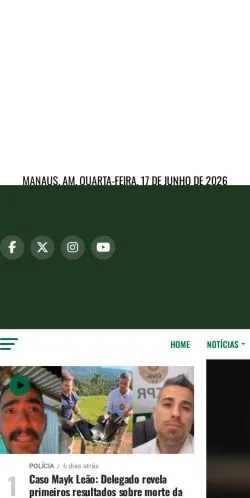 Vorschau der Website No Amazonas É Assim, Medium aus Brasilien für gesponserte Artikel