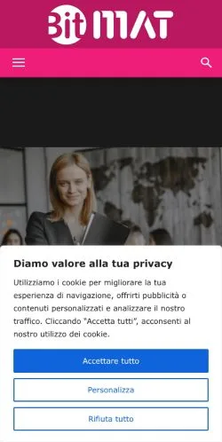Forhåndsvisning av nettstedet BitMAT, medium fra Italia for sponsede artikler