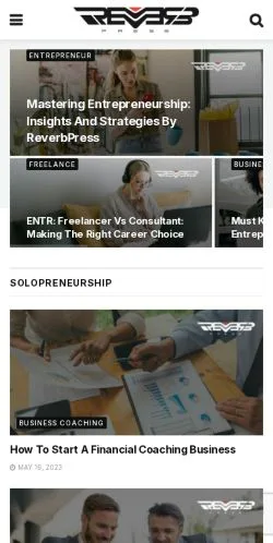 Voorbeeld van de site Reverb Press, medium uit Verenigde Staten voor gesponsorde artikelen
