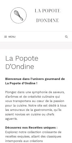 Anteprima del sito La Popote D'Ondine, media di Francia per articoli sponsorizzati
