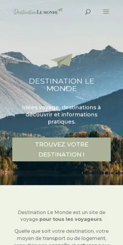 Voorbeeld van de site Destination Le Monde, medium uit Frankrijk voor gesponsorde artikelen