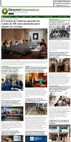 Anteprima del sito Directo Extremadura, media di Spagna per articoli sponsorizzati