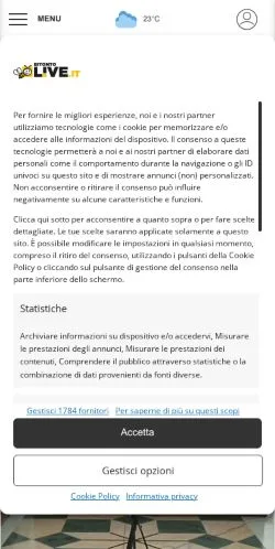 Forhåndsvisning af BitontoLive, medie fra Italien til sponsorerede artikler