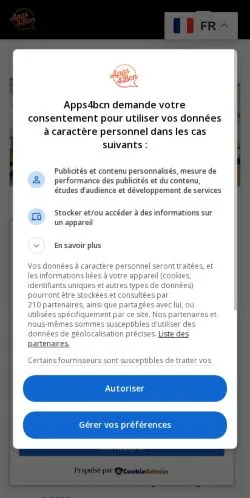 Forhåndsvisning av nettstedet Apps4bcn, medium fra Frankrike for sponsede artikler