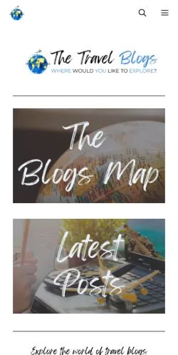 Podgląd witryny The Travel Blogs, medium z kraju Wielka Brytania do artykułów sponsorowanych