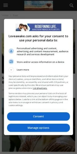 Anteprima del sito Loveawake Blog, media di Stati Uniti per articoli sponsorizzati