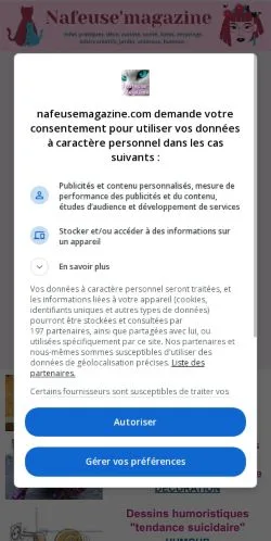 Anteprima del sito Nafeuse'Magazine, media di Francia per articoli sponsorizzati