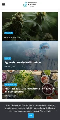 Podgląd witryny Antidotes Magazine, medium z kraju Francja do artykułów sponsorowanych