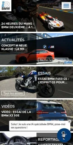 Anteprima del sito Blog BMW, media di Francia per articoli sponsorizzati