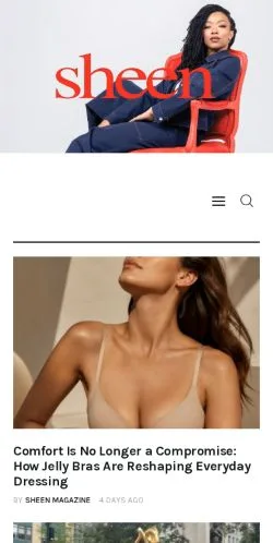 Podgląd witryny Sheen Magazine, medium z kraju Stany Zjednoczone do artykułów sponsorowanych