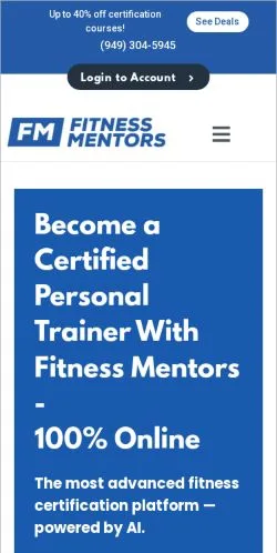 스폰서 기사용 미국 매체 Fitness Mentors 사이트 미리보기