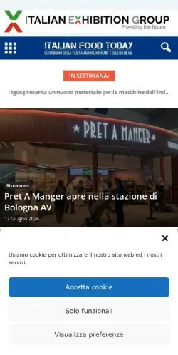 Anteprima del sito ItalianFoodToday, media di Italia per articoli sponsorizzati