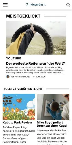 Podgląd witryny Hünerfürst, medium z kraju Niemcy do artykułów sponsorowanych