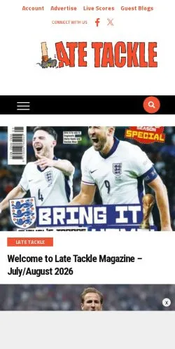 Anteprima del sito Late Tackle Magazine, media di Stati Uniti per articoli sponsorizzati