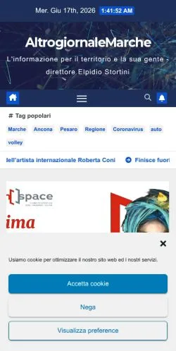 Anteprima del sito AltrogiornaleMarche, media di Italia per articoli sponsorizzati