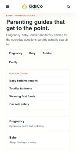 Anteprima del sito KidsCo, media di Regno Unito per articoli sponsorizzati