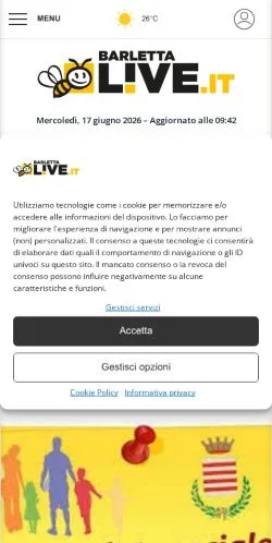 Anteprima del sito BarlettaLive, media di Italia per articoli sponsorizzati