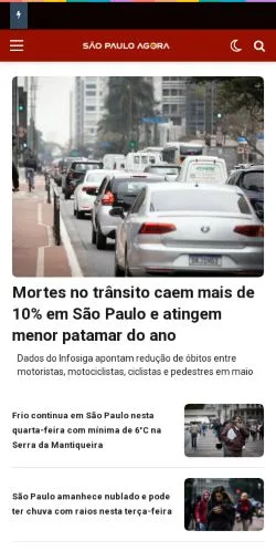 스폰서 기사용 브라질 매체 São Paulo Agora 사이트 미리보기