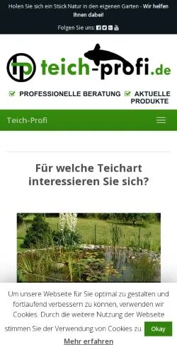 Aperçu du site Teich-Profi, média de Allemagne pour articles sponsorisés