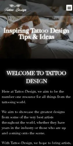 Aperçu du site Tattoo Design, média de États-Unis pour articles sponsorisés