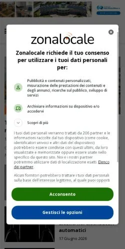 Aperçu du site Zonalocale, média de Italie pour articles sponsorisés