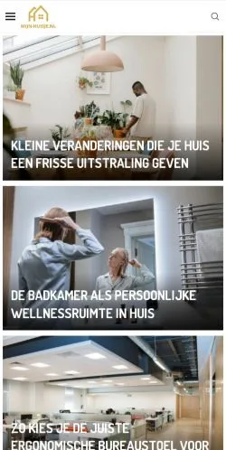 Anteprima del sito Mijn Huisje, media di Paesi Bassi per articoli sponsorizzati
