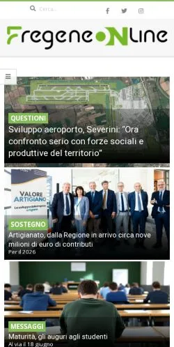 Vorschau der Website Fregeneonline, Medium aus Italien für gesponserte Artikel