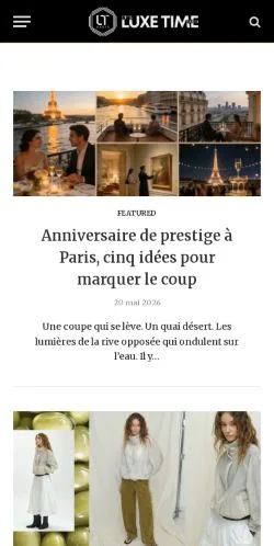 Anteprima del sito It's Luxe Time, media di Francia per articoli sponsorizzati