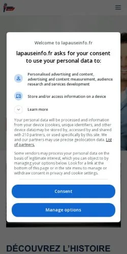 Sponsorlu makaleler için Fransa medyası La Pause Info sitesinin önizlemesi