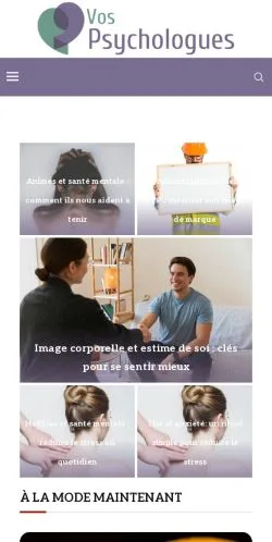 Anteprima del sito Vospsychologues, media di Francia per articoli sponsorizzati