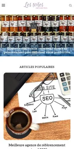 Anteprima del sito Les Toiles Enchantées, media di Francia per articoli sponsorizzati
