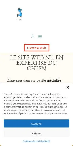 스폰서 기사용 프랑스 매체 Expert Du Chien 사이트 미리보기
