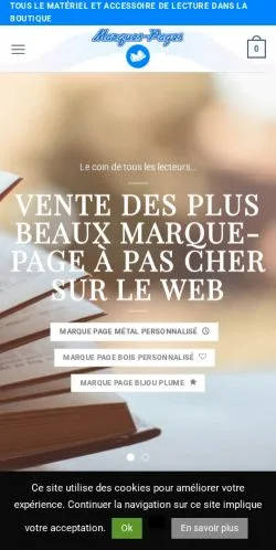 스폰서 기사용 프랑스 매체 Marques-Pages 사이트 미리보기