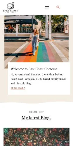 スポンサード記事向けのアメリカ合衆国メディア、Eccontessaのサイトプレビュー