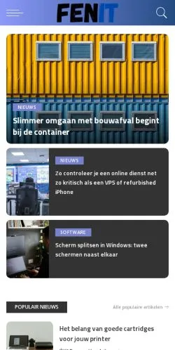 Preview of the FenIT website, a media outlet in Netherlands for sponsored articles