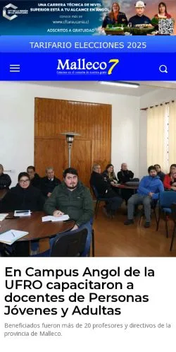 Anteprima del sito Malleco 7, media di Spagna per articoli sponsorizzati