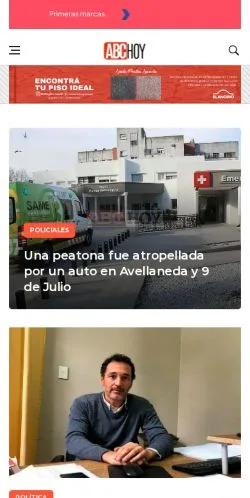 Voorbeeld van de site ABCHoy, medium uit Argentinië voor gesponsorde artikelen