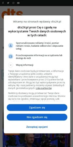 Aperçu du site Dts24, média de Pologne pour articles sponsorisés