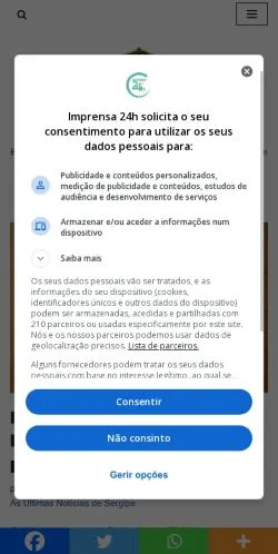 Anteprima del sito Imprensa 24h, media di Brasile per articoli sponsorizzati