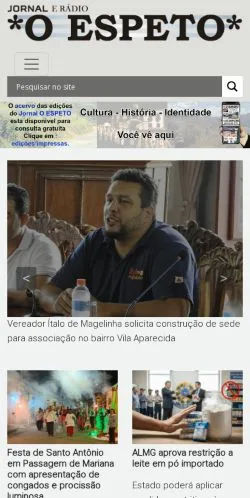 스폰서 기사용 브라질 매체 Jornal O Espeto 사이트 미리보기