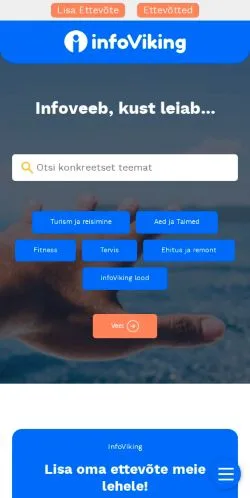 Anteprima del sito infoViking, media di Estonia per articoli sponsorizzati