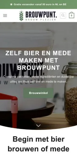 スポンサード記事向けのオランダメディア、Brouwpuntのサイトプレビュー