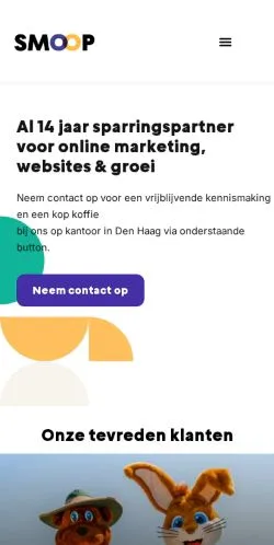 Sponsorlu makaleler için Hollanda medyası Smoop sitesinin önizlemesi