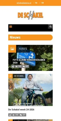 Podgląd witryny De Schakel, medium z kraju Holandia do artykułów sponsorowanych