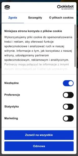 Podgląd witryny Skionline, medium z kraju Polska do artykułów sponsorowanych