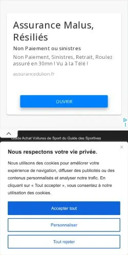 Anteprima del sito Guide Des Sportives, media di Francia per articoli sponsorizzati