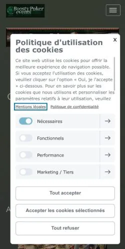 Pré-visualização do site Boosty Poker, meio de França para artigos patrocinados