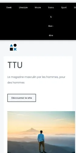 Voorbeeld van de site TTU Masculin, medium uit Frankrijk voor gesponsorde artikelen