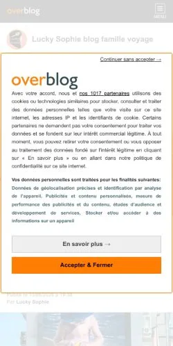 Anteprima del sito Lucky Sophie, media di Francia per articoli sponsorizzati